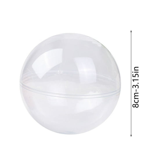 DefiDgd 3.15Inch Clear Plastic Fillable Ornaments,Clear Plastic Ornaments Balls,DIY Bath Mold for Christmas,Wedding, Party, Home Decor(B)