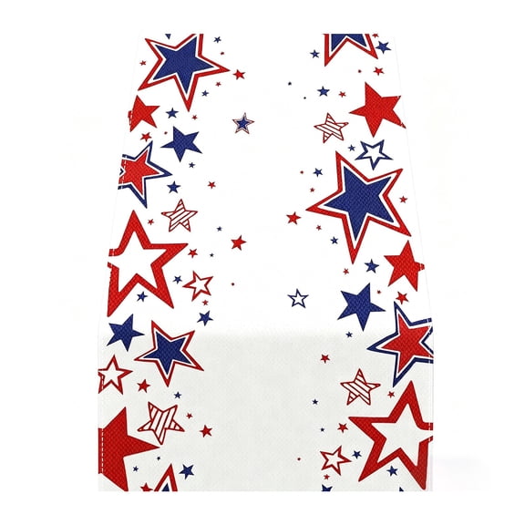 DefiDgd 35x13inch 4th of July Table Runner,American 250th Anniversary Stars and Stripes Flag Seasonal Dinner Runner for Home Kitchen Dining Table Decoration(Small)