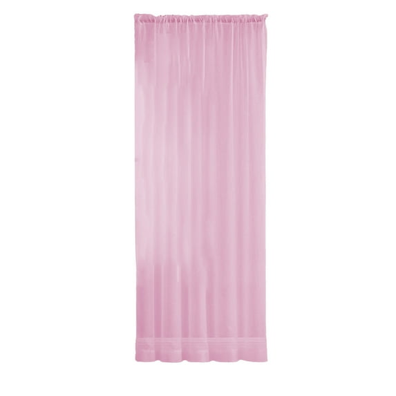 DefiDgd 39x98inch Semi Sheer Linen Curtains for Bedroom,Grommet Airy Lightweight Farmhouse Window with Light Filtering for Living Room Bedroom(Pink)