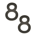thumbnail image 1 of DefiDgd 3D Acrylic House Numbers,Durable Self-adhesive Easy to Install Modern House Numbers for Address Numbers,Office Hotel Mailbox Front Door(Number 8-2PC), 1 of 4