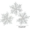thumbnail image 1 of DefiDgd 3pcs 4.3inch Christmas Snowflakes Tree Decorations, Snowflake Ornaments for Tree, Plastic Glitter White Snow Flakes Ornaments, Christmas Indoor Winter Wonderland Decor, 1 of 1