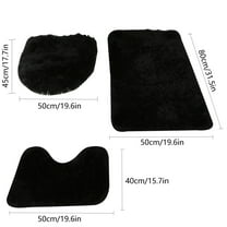 DefiDgd 3pcs Bathroom Rugs Sets Floor,Non-Slip Washable Bath Rug Bathroom Carpet,Bath Mat for Bathroom,Bedroom Kitchen(Beige)