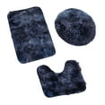 thumbnail image 1 of DefiDgd 3pcs Plush Bathroom Mat Rug Set,Soft Non Slip Absorbent Bathroom Rugs Washable Bathroom Floor Mats for in Front of Bathtub,Shower Room(Navy), 1 of 6