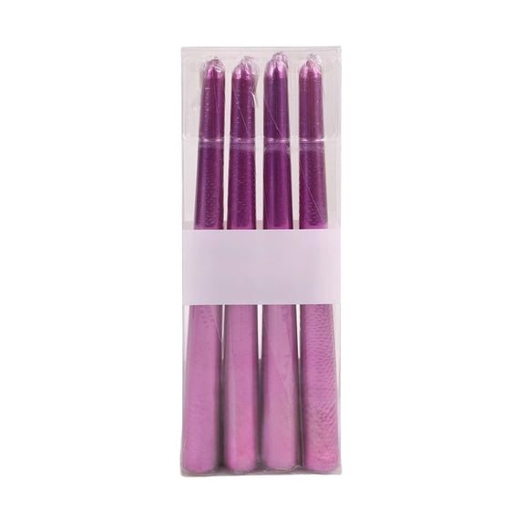DefiDgd 4pcs 10inch Holiday Tall Taper Decorative Candles,Romantic Wedding Decoration Wax Candle for Dinner Party Wedding Birthday Banquet Tabletop Home Decoraiton(Purple)