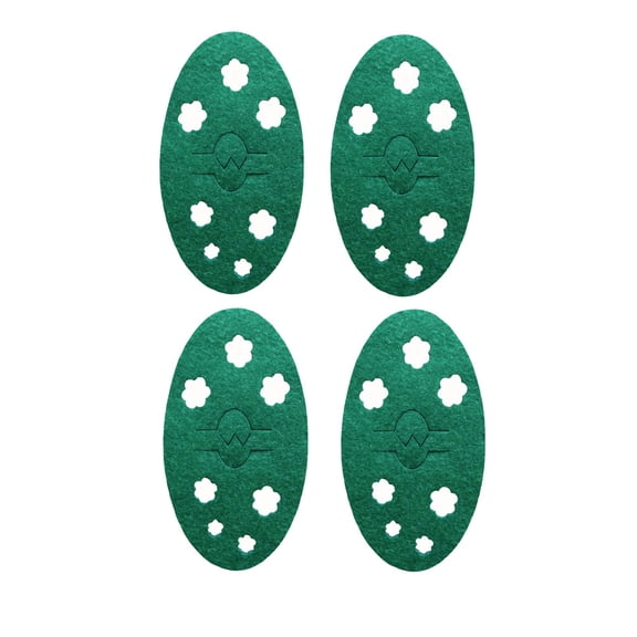 DefiDgd 4pcs Easter Egg Shaped Tableware Holders Bag with Flower Hollow Out Design,Felt Bunny Fork Cutter Pouches for Easter Home Spring Party Table Decoration(Green)