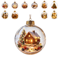 thumbnail image 1 of DefiDgd 4x4inch Clear Christmas Ornament Ball with Warm Light LED,Mini Winter Snowy Scenery Acrylic Hanging Bauble for Xmas Tree Window Fireplace Mantel Holiday Decor, 1 of 7