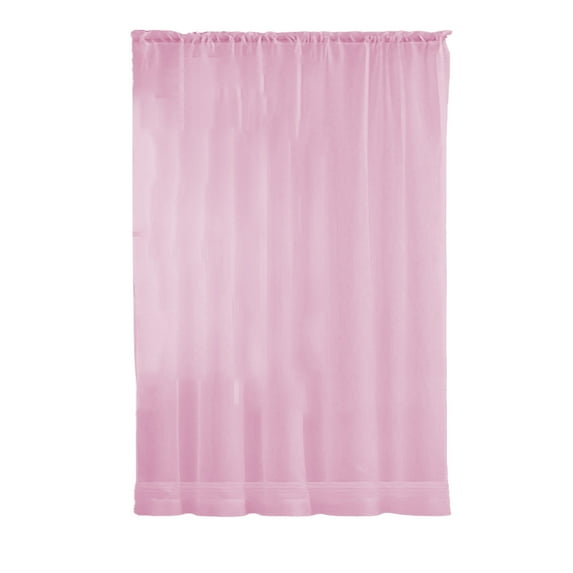 DefiDgd 52x63inch Solid Color Curtains Gauze Semi Sheer Curtains,Semi Shade Curtains for Bedroom Living Room Kitchen Farmhouse(Pink)