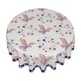 thumbnail image 1 of DefiDgd 59inch 4th of July Patriotic Round Tablecloth,Waterproof Heat Resistant Reusable Star Patriotic Memorial Day Table Cover for Holiday Kitchen Picnic Dinner Party Home Decor(E), 1 of 6