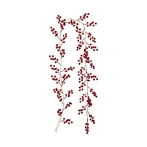 DefiDgd 68.9inch Christmas Red Berry Rattan Decoration,Fake Red Berry for Indoor Outdoor Home Decoration for Winter Christmas Holiday New Year Decor