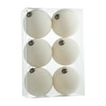 thumbnail image 1 of DefiDgd 6pcs 3.15inch Christmas Velvet Balls Pendant Christmas Tree Ornaments,Xmas Balls Decorative Hanging Ornaments,or Party Christmas Tree Decor Shower Christmas Decorations(White), 1 of 5