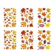 thumbnail image 1 of DefiDgd 6pcs Thanksgiving Fall Window Stickers Decoration,Fall Leaves Pumpkin Turkey Window Stickers for Fall Thanksgiving Home Holiday Party Store Glass Decoration(B), 1 of 6