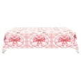 thumbnail image 1 of DefiDgd 71x43inch Pink Bow Pattern Tablecloths Decorations,Waterproof Reusable Plastic Table Cover Rectangle Table Cloth for Valentinr's Day Birthday Wedding Party Supplies, 1 of 6