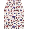 thumbnail image 1 of DefiDgd 72x13inch Patriotic Table Runner,4th of July Embroidered Flower Heart Star Table Flag,Vintage Farmhouse Decor for Festival Anniversary Party Kitchen Dinner Tabletop Supplies(G), 1 of 6