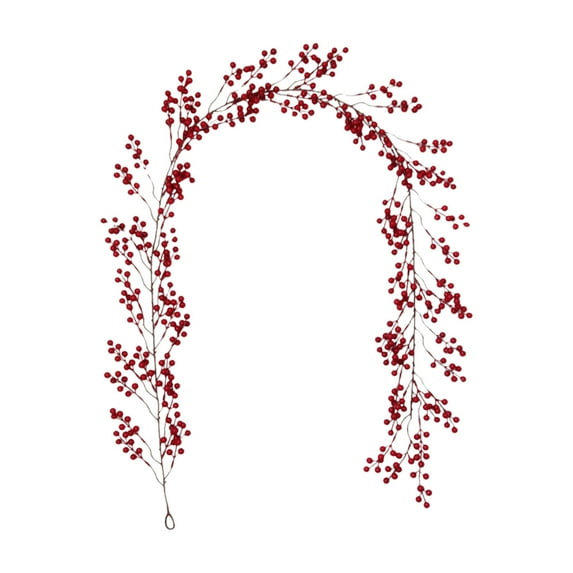 DefiDgd 76.8inch Christmas Red Berry Rattan Decoration,Fake Red Berry for Indoor Outdoor Home Decoration for Winter Christmas Holiday New Year Decor