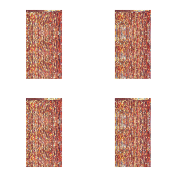 DefiDgd 79inch Glitter Tinsel Rain Curtain,Hanging Foil Fringe Curtain Streamers,Backdrop Curtains for Birthday Wedding Holiday Party Indoor Outdoor Home Decorations(Orange-4PC)