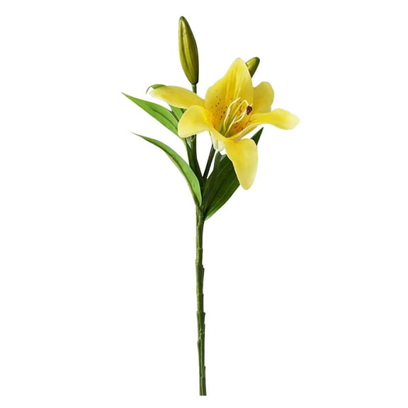 DefiDgd 7Heads Faux Lily Flowers Bouquets with Long Stemfor Home Wedding Bouquets Home Hotel Party Decor Graves Arrangement(H)