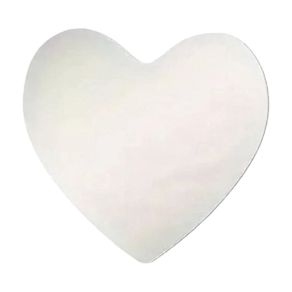 DefiDgd 8inch Heart Shaped Self Adhesive Wall Mounted Mirror,Easy Install Decorative Vanity Mirror for Bathroom Bedroom Living Room Wall Home Decoration(Small)