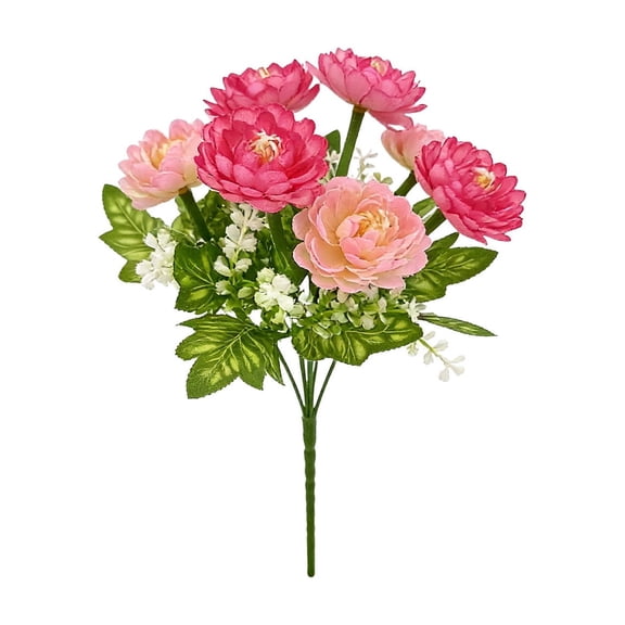 DefiDgd Artificial Lotus Flowers with 6Heads and Long Stem,Vase Filling Fake Silk Flower Bouquet for Home Wedding Dining Table Centerpiece Party Garden Decoration(Pink)