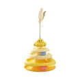 thumbnail image 1 of DefiDgd Cat Roller Toys 3-Tier Turntable Track with Colorful Balls,Turntable Cat Tower Toy for Bored Indoor Adult Cats,Funny Puzzle Self Play Cats Exercise Toys(Yellow), 1 of 6