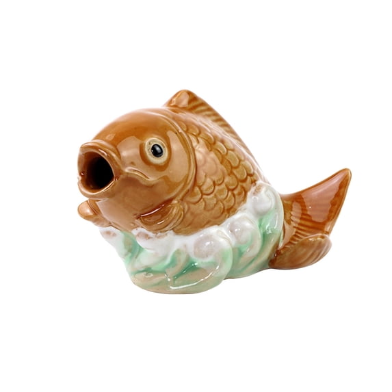 DefiDgd Ceramic Fish Shaped Toilet Bolt Caps,Decorative Toilet Seat Screw Covers,Rustic Bathroom Hardware Decor for Farmhouse Restroom Indoor Toilet Home Decoration(EE)