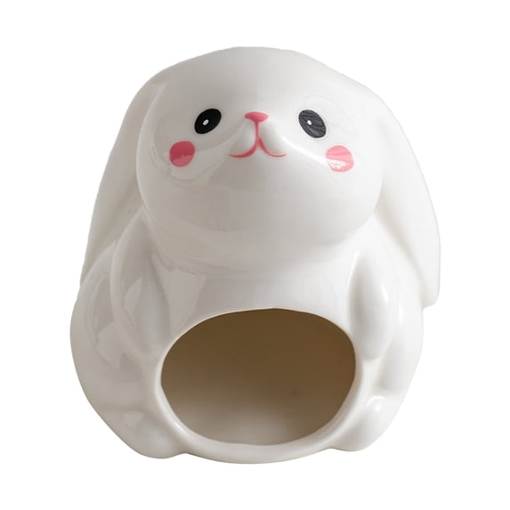DefiDgd Ceramics Bunny Shaped Adorable Storage Box,Small Table Ornament Jewelry Organizer for Ring Earrings,Home Decor Figurine Keepsake Collectible Organizer(B)