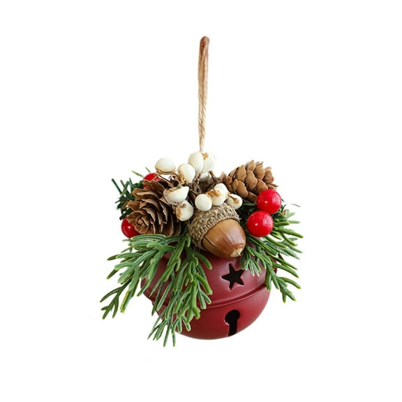 DefiDgd Christmas Bow Bells Hanging Ornament,Christmas Tree Topper Xmas Bell Pendant Decorative,Holiday Tree,Kitchen,Door,Wall,Wreath Hanging Ornament,Party Decoration(I)