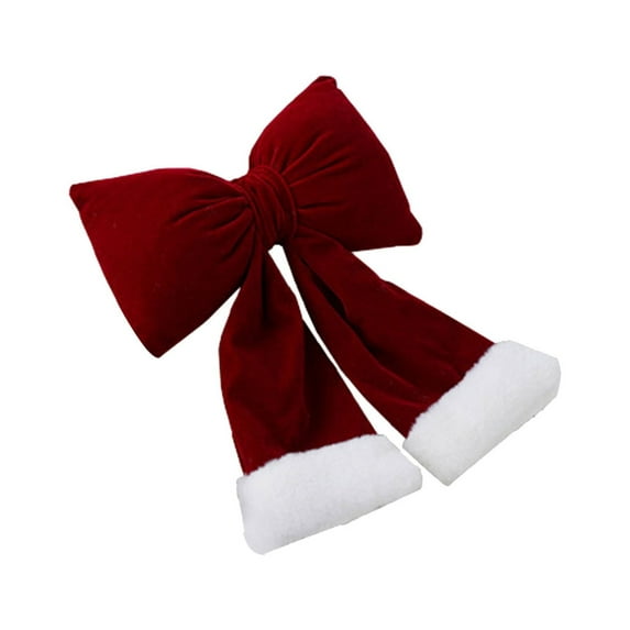 DefiDgd Christmas Bow Decorations,Velvet Flocked Bows,Xmas Ribbon Bow Ornaments for Home Christmas Tree Wreath Garland Party Decoration Gift Wrapping(Medium)