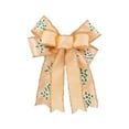 thumbnail image 1 of DefiDgd Christmas Bows Festive Ambiance Decorations,Small Christmas Tree Wreaths Bows with Glitter for Garland Wedding Home Holiday Indoor Outdoor Party Decor(Gold), 1 of 6