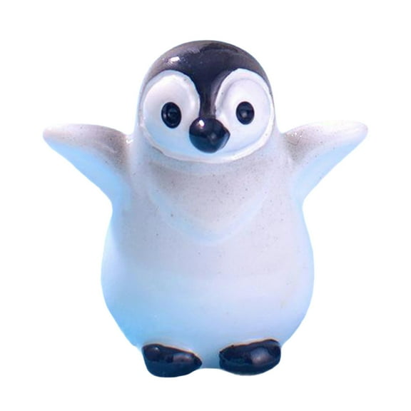 DefiDgd Christmas Cute Penguin Glacier Resin Statue,for Christmas Holiday Table Party Gift Decoration Home Ornament(A)