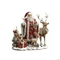 thumbnail image 1 of DefiDgd Christmas Deer with Santa Claus Tabletop Ornament,Festival Ornaments for Party Gifts Christmas Theme Decor(B), 1 of 6