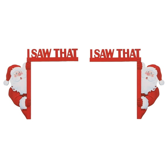 DefiDgd Christmas Door Corner Decor,Door Topper Santa Claus Frame Decoration,Wood Wall Sign Front Door Decor for Living Room Bedroom Office Outdoor Indoor(C)