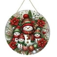 thumbnail image 1 of DefiDgd Christmas Door Signs Hanging Decoration,Snowman Wreath Christmas Holiday Wall Hanging Indoor Outdoor Decorations,Window,Garden,HomeWall, Xmas Tree Decor, 1 of 6