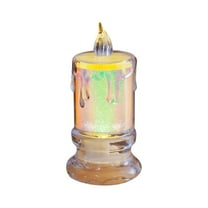 DefiDgd Christmas Flameless Candly Light,Battery Operated Flickering Candles for Dormitory Bedroom Night Lights Birthday Lights Desktop Ornaments(Medium)
