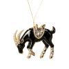 DefiDgd Christmas Sheep Shaped Hanging Ornament,2D Crystal Style Acrylic Sheep Pendant With Pearl Snowflake Pattern for Winter Xmas Tree Wall Holiday Party Home Decor(C)