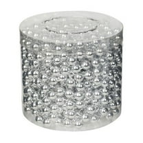 DefiDgd Christmas Tree Beaded String Hanging Decoration,Faux Pearl Strands Chain Pearls Beads Trim Garland for Xmas Tree Holiday Wedding Decoration Supplies(Silver)