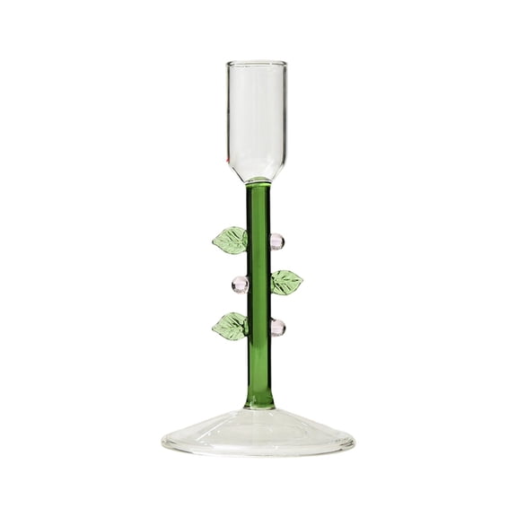 DefiDgd Christmas Tree Candle Holder,Green Glass Candlestick Holders Indoor Christmas Decorations,Decorative Taper Candle Holders for Table Centerpiece Dinner Gathering Party Home Decor(C)