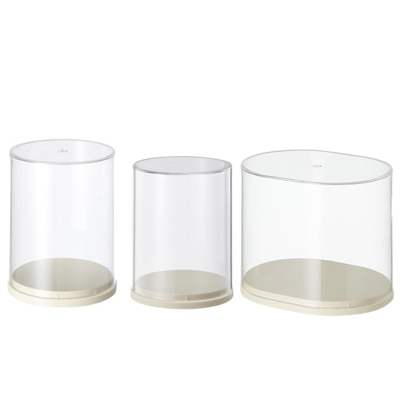DefiDgd Clear Acrylic Doll Display Case with 360° Rotating Bottom,Display Standing Dust-Proof Organizer Holder Box for Plush Doll,Toy All-Round Display(B)