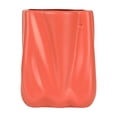 thumbnail image 1 of DefiDgd Creatives Faux Ceramic Vase,Ruffled and Wave Texture Style Flower Vase Table Centerpieces Decorative Flower Container for Bedroom Kitchen Home and Office Decor(Style A,Orange), 1 of 6