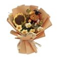thumbnail image 1 of DefiDgd Crochet Flowers Bouquet,Handmade Knitted Sunflower with Cute Bear,Crochet Flower Kit Knitted Bouquet,Gift for Friends Classmate on Birthday Graduation Anniversary(Orange), 1 of 6