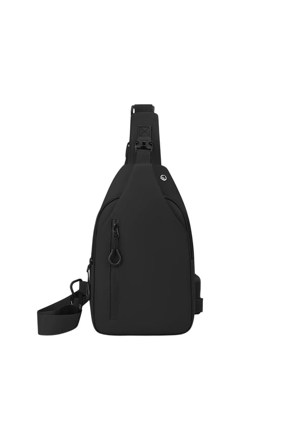 Crossbody Small Sling Bag,Lightweight Crossbody Bag Multi Pocket Storage Pack for Travel Shopping Hiking Walking Running Biking(Black)