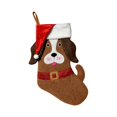 thumbnail image 1 of DefiDgd Cute Dog Face Felt Christmas Sock Gift Bag,Cartoon Style Hanging Sock Caddy with Santa Hat Ornament for Christmas Fireplace Mantel Wall Holiday Party Home Decor, 1 of 6