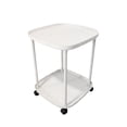 thumbnail image 1 of DefiDgd Double Layer Side Storage Table with Wheel,Small Rectangle Sofa End Table for Living Room Bedroom Kitchen Home Decoration(White), 1 of 6