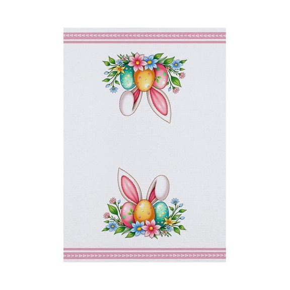 DefiDgd Easter Bunny Egg Pattern Kitchen Dishes Towels,Bathroom Hand Towels Soft Absorbent for Spring Bathroom Kitchen Home Party Supplies Decor Gift(D)