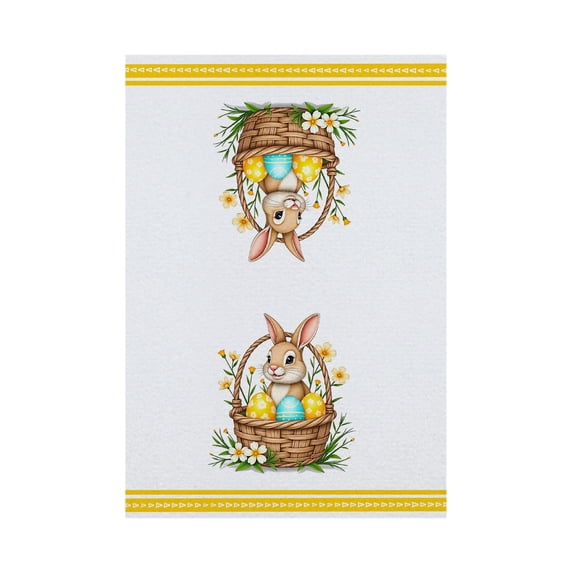 DefiDgd Easter Bunny Egg Pattern Kitchen Dishes Towels,Bathroom Hand Towels Soft Absorbent for Spring Bathroom Kitchen Home Party Supplies Decor Gift(E)