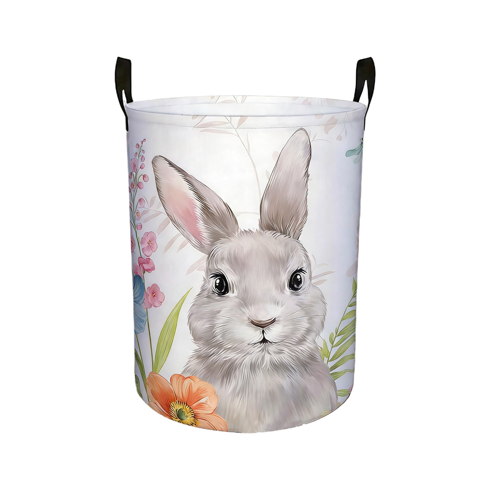 DefiDgd Easter Bunny Flower Laundry Basket,Foldable Waterproof Dirty ...