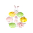 thumbnail image 1 of DefiDgd Easter Ceramic Bunny Shaped Egg Holder,6 Compartment Egg Holder Plate Table Ornament for Easter Table Centerpieces Spring Party Home Decoration(A), 1 of 6