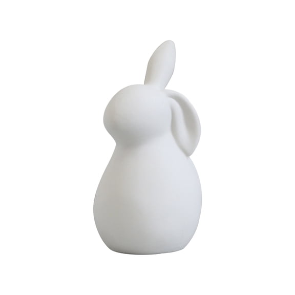 DefiDgd Easter Ceramic Bunny Tabletop Ornament,Elegant Bunny Rustic Figurines for Farmhouse Spring Easter Holiday Home Office Table Party Decor(C)