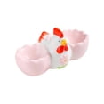 thumbnail image 1 of DefiDgd Easter Ceramic Chicken Shaped Egg Holder,2 Compartment Egg Holder Plate Table Ornament for Easter Table Centerpieces Spring Party Home Decoration(B), 1 of 6