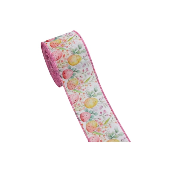 DefiDgd Easter Spring Colored Bunny Wired Edge Ribbon,Watercolor Easter Rabbit Craft Ribbon for Gift Wrapping Spring Holidays Easter Party Decor Bow Crafts Making Supplies(H)