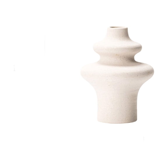 DefiDgd Exotic Ceramic Vase in Boho Style,Shaped Minimalist Style Flower Vase for Modern Home Living Room Dining Table Centerpiece Decor,Wedding Birthday Gift(B)